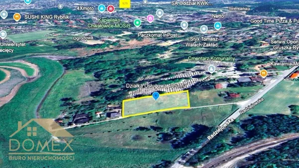 Działka 4051 m² — Rybnik, Chwałowice