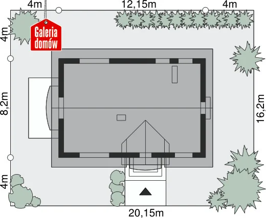 Usytuowanie na działce