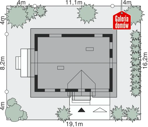 Usytuowanie na działce