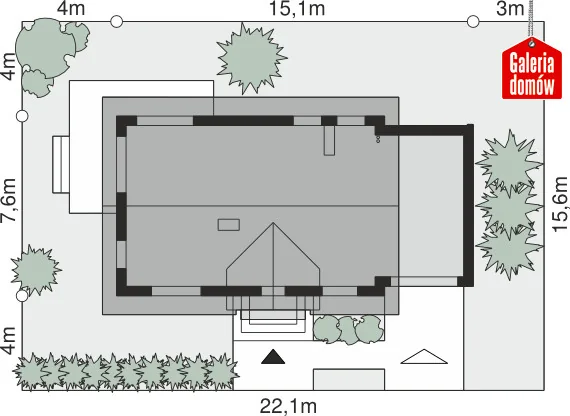 Usytuowanie na działce
