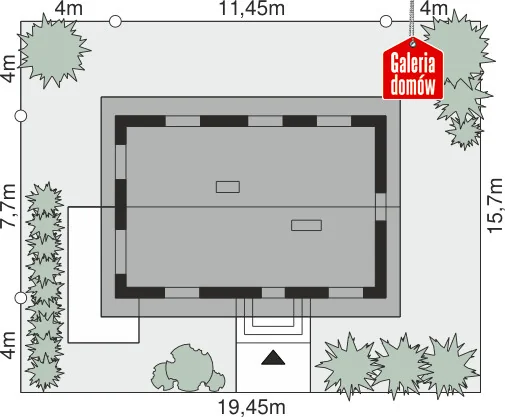 Usytuowanie na działce