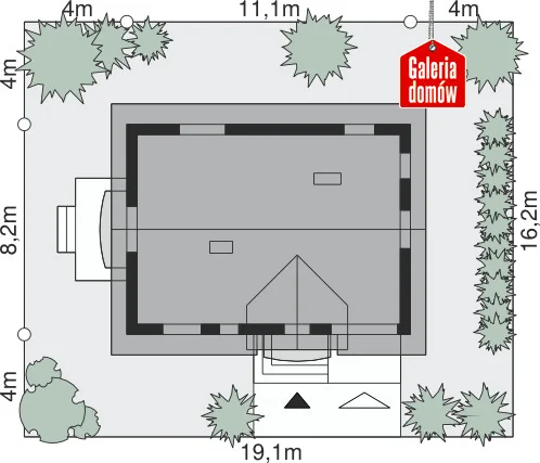 Usytuowanie na działce