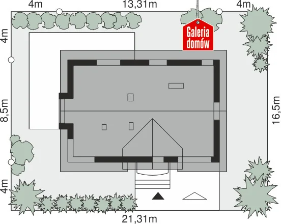 Usytuowanie na działce