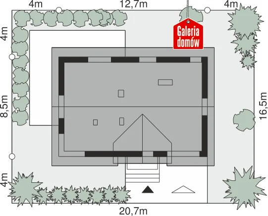 Usytuowanie na działce
