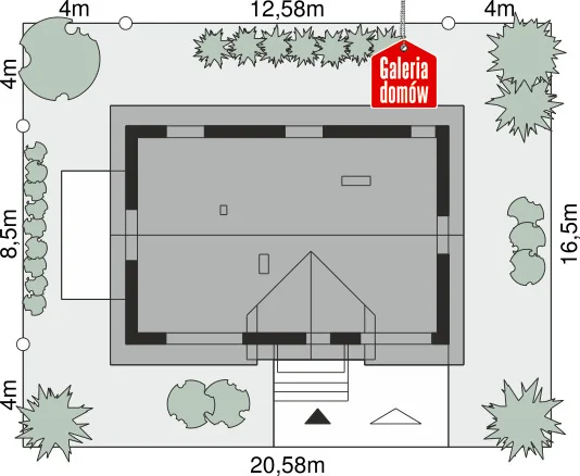 Usytuowanie na działce