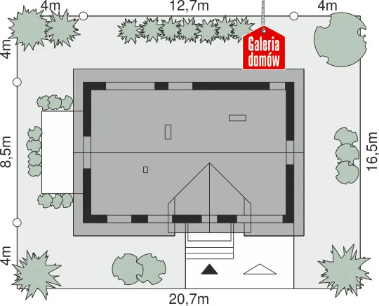 Usytuowanie na działce