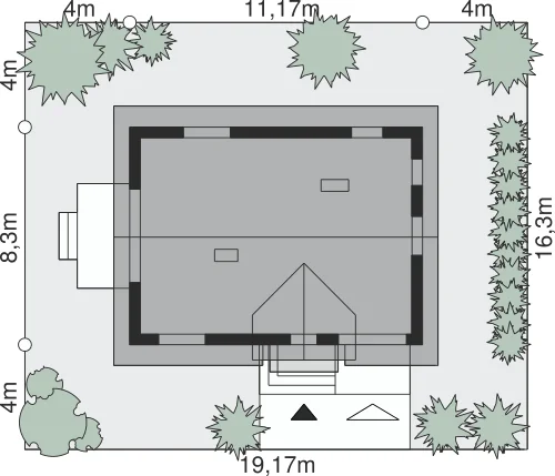 Usytuowanie na działce