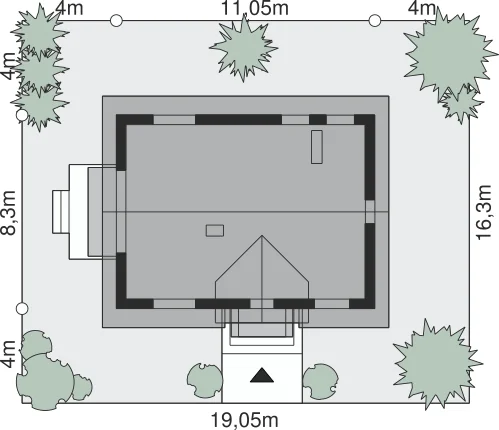 Usytuowanie na działce