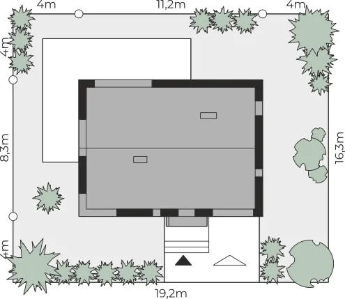 Usytuowanie na działce