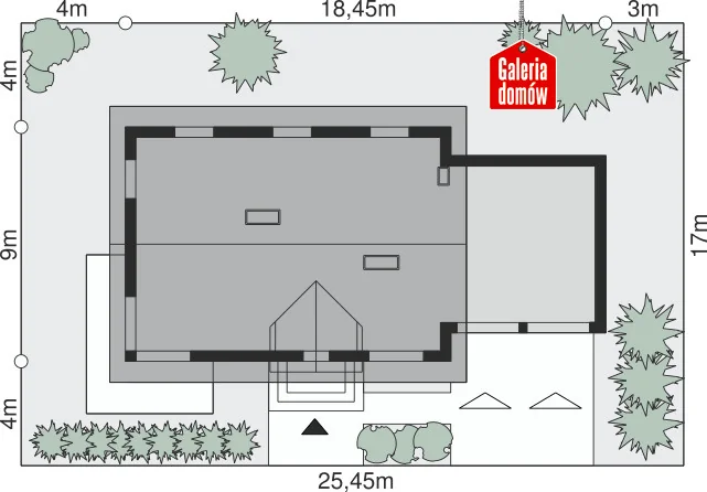 Usytuowanie na działce