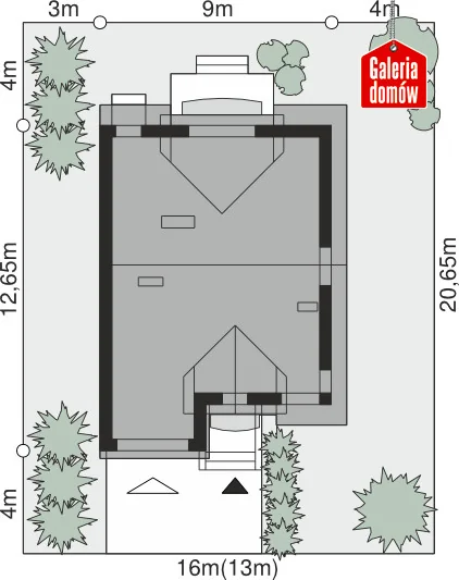 Usytuowanie na działce