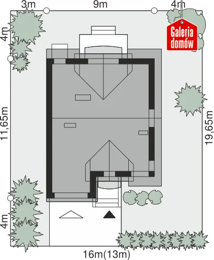 Usytuowanie na działce