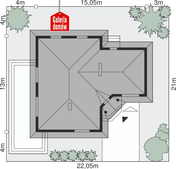 Usytuowanie na działce