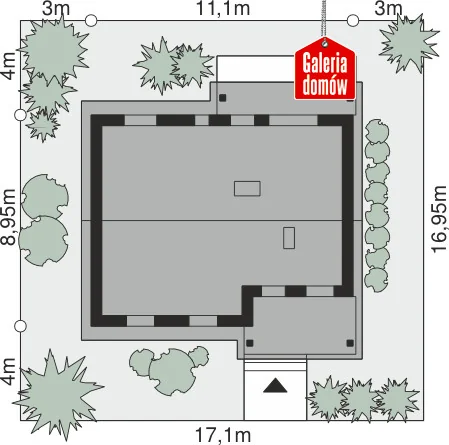 Usytuowanie na działce