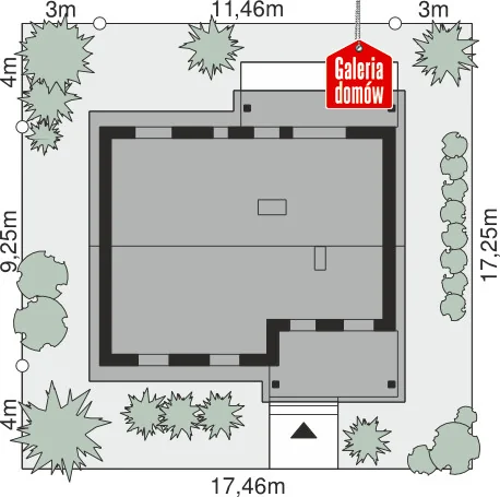 Usytuowanie na działce