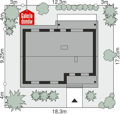 Usytuowanie na działce