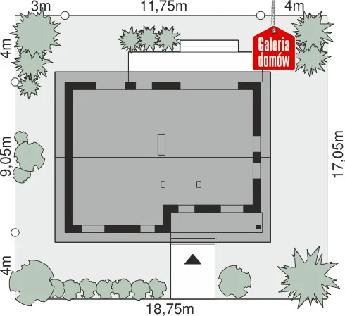 Usytuowanie na działce