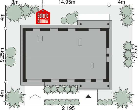 Usytuowanie na działce