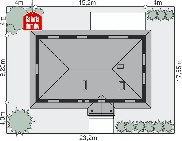 Usytuowanie na działce