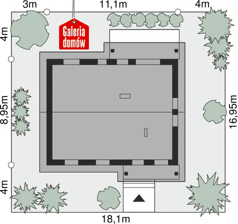Usytuowanie na działce