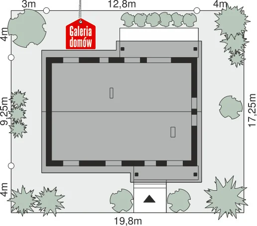 Usytuowanie na działce