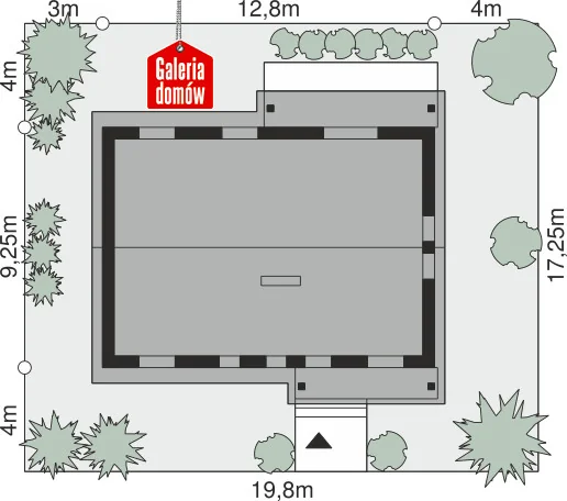 Usytuowanie na działce