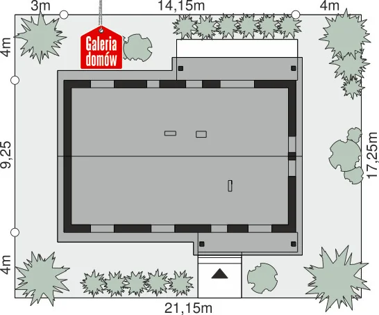 Usytuowanie na działce