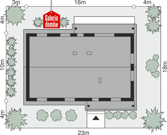 Usytuowanie na działce