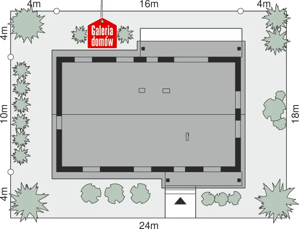 Usytuowanie na działce