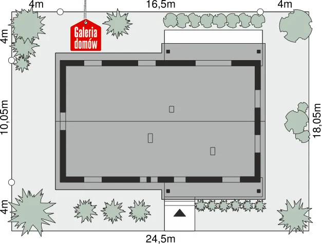 Usytuowanie na działce