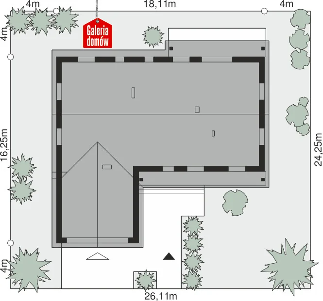 Usytuowanie na działce
