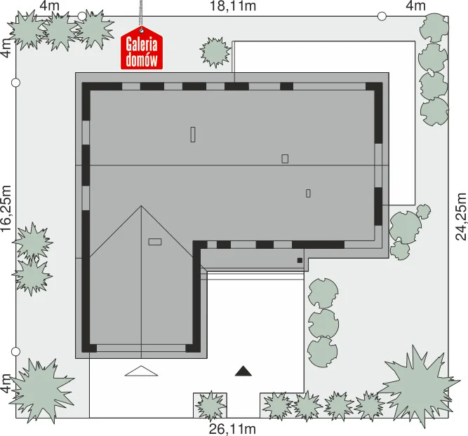 Usytuowanie na działce