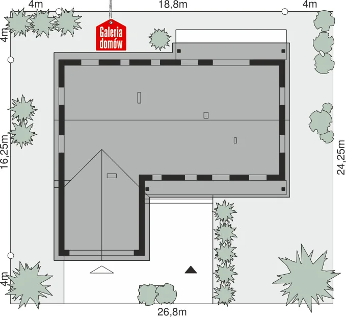 Usytuowanie na działce