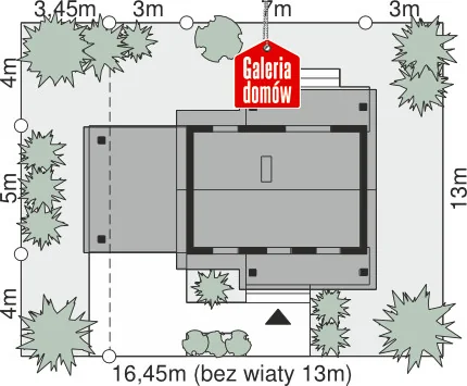 Usytuowanie na działce