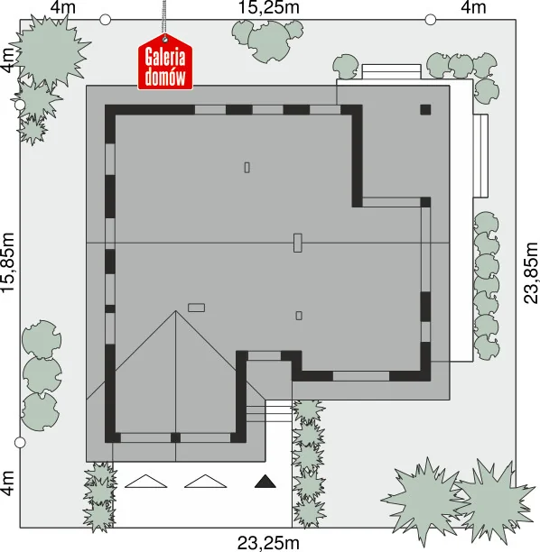 Usytuowanie na działce