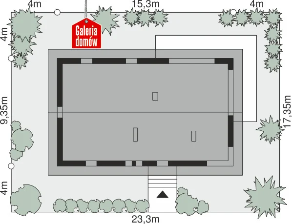 Usytuowanie na działce