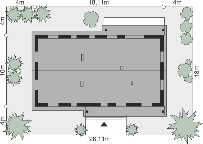 Usytuowanie na działce