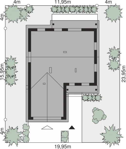 Usytuowanie na działce