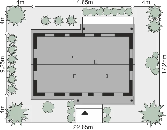 Usytuowanie na działce