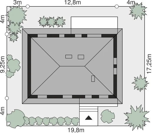 Usytuowanie na działce