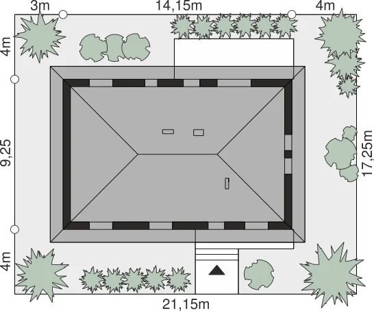 Usytuowanie na działce