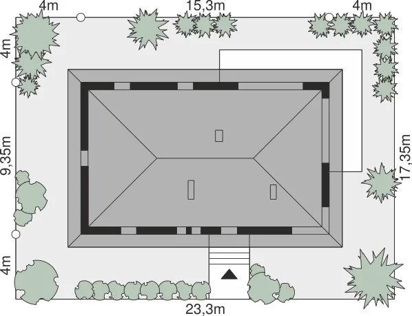 Usytuowanie na działce