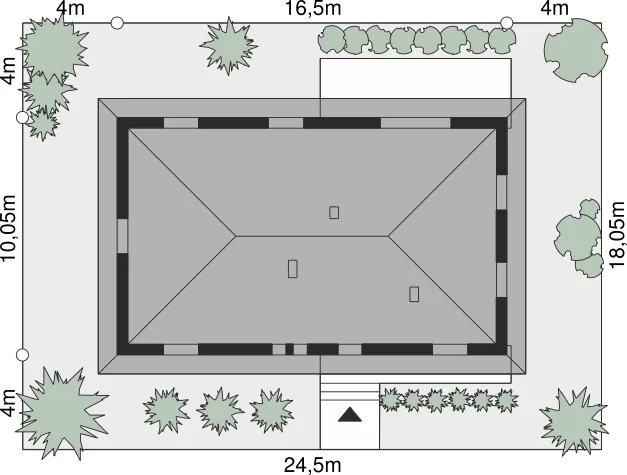 Usytuowanie na działce