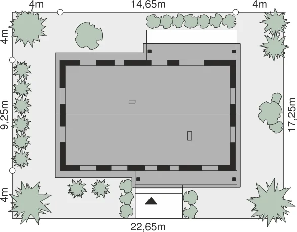Usytuowanie na działce