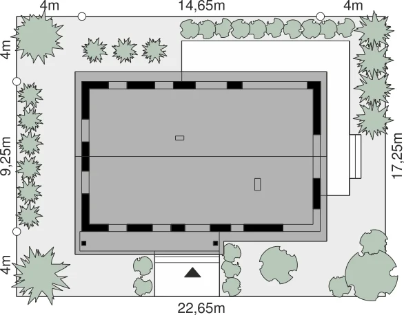 Usytuowanie na działce