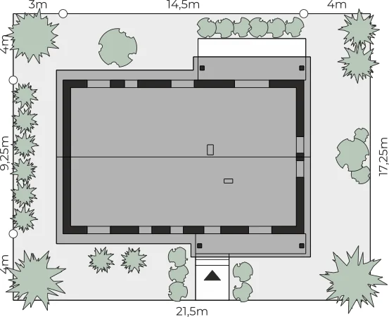 Usytuowanie na działce