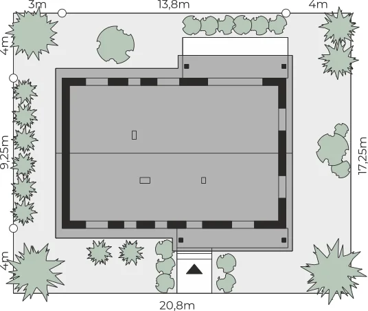 Usytuowanie na działce