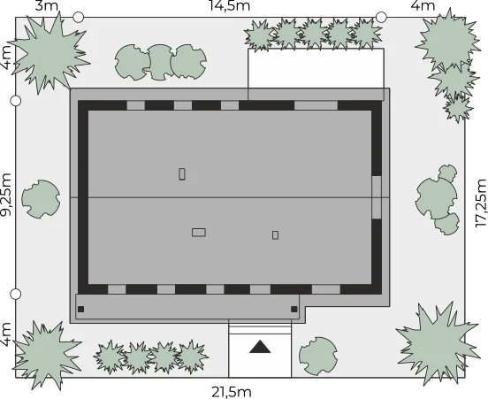 Usytuowanie na działce