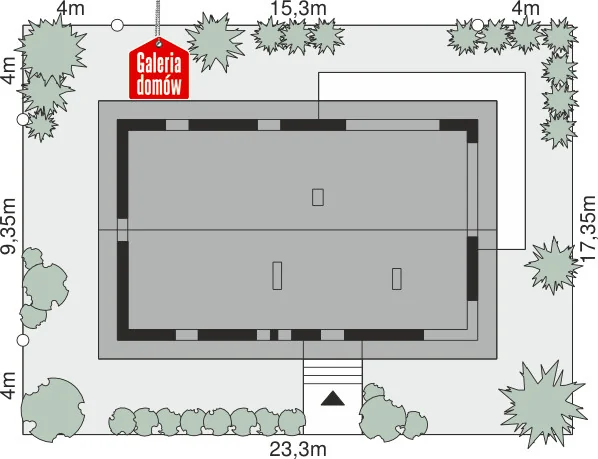 Usytuowanie na działce