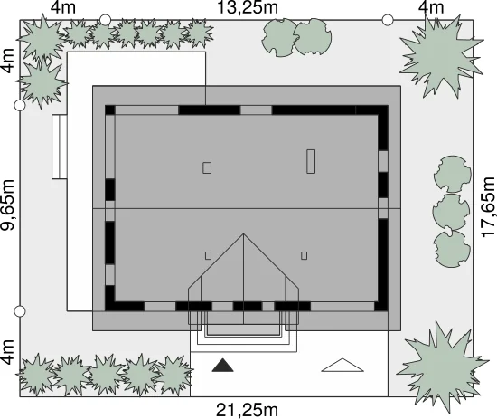 Usytuowanie na działce